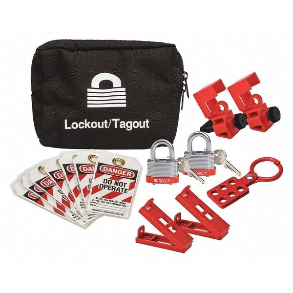 Portable Lockout Kit, Black, 4-3/4