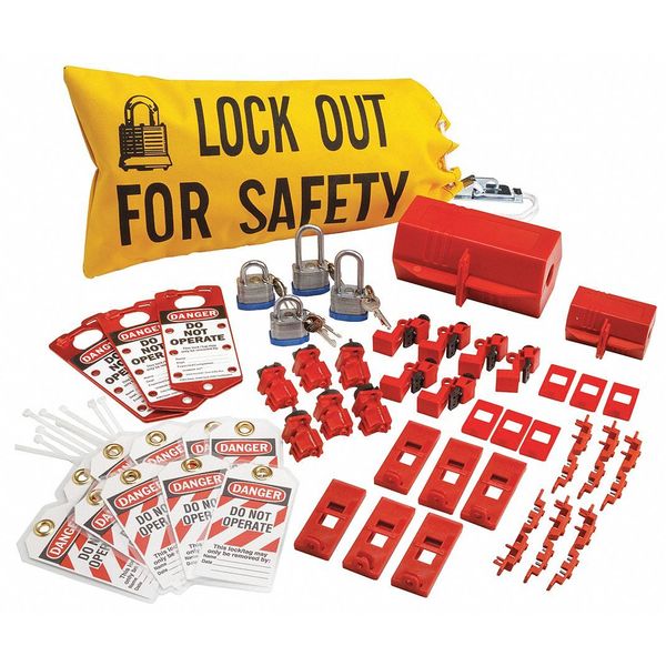 Lockout Kit, Black/Yellow, 9-3/4