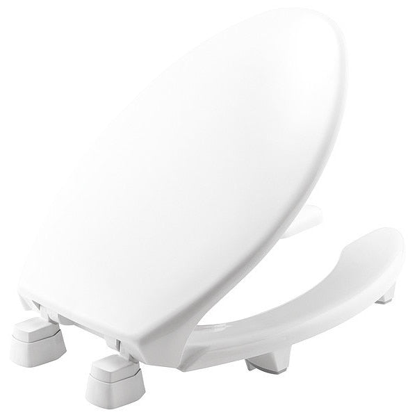 Toilet Seat, With Cover, Plastic, Elongated, White