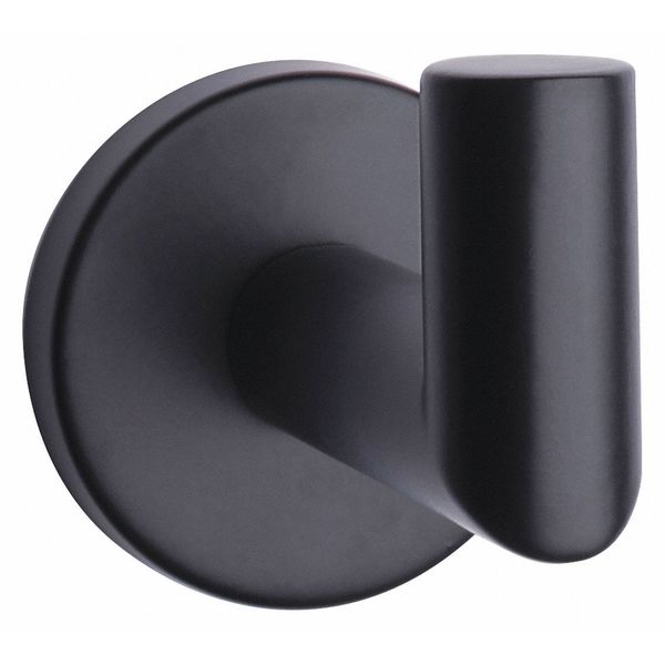 Robe Hook, Zinc, Matte, Wall Mount, 1-3/4