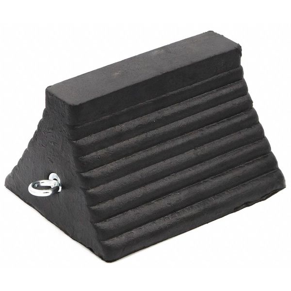11 in. x 6 in. x 8 in. Wheel Chock in Black