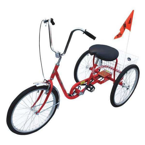Bicycle, 250 lb Cap., Red, 24