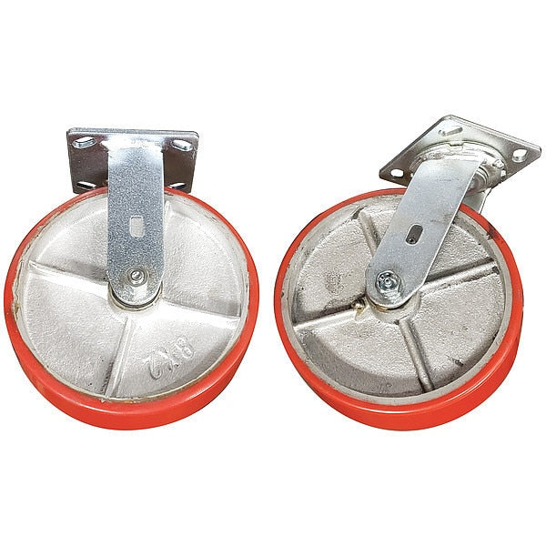 Plate Caster, 4400 lb. Ld Rating, PK4
