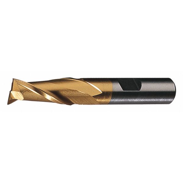 2-Flute Cobalt 8% Square Single-End CenterCut Finisher CTD HGC-2-TN TiN 27/64x3/8x13/16x2-11/16