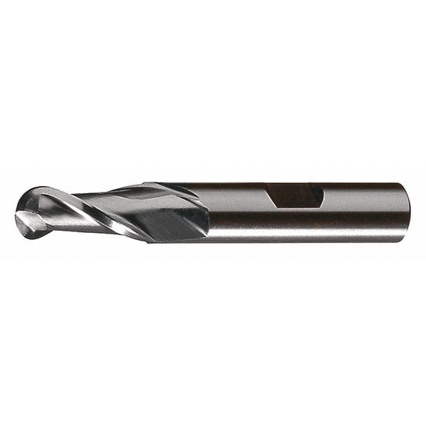 2-Flute Cobalt 8% Ball Nose Single End CenterCut Finisher CTD HGC-2B Bright 7/8x7/8x1-7/8x4-1/8