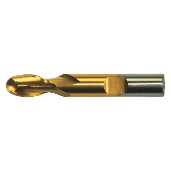 2-Flute Cobalt 8% Ball Nose Single End CenterCut Finisher CTD HGC-2B-TN TiN 3/4x3/4x1-5/8x3-7/8