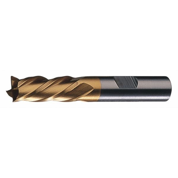4-Flute HSS Left-Hand Helix & Cut CC Square Single End Mill CTD HG-4LL-TN TiN 5/16x3/8x3/4x2-1/2