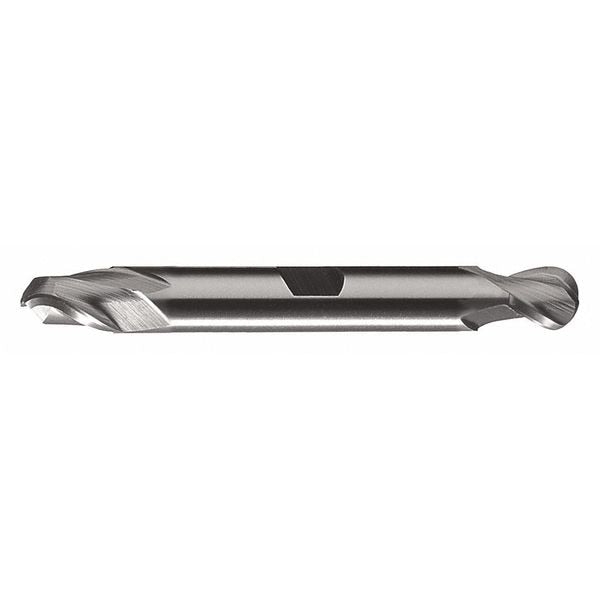 2-Flute HSS Ball Nose Double End Mill Cleveland HD-2B Bright 13/32x1/2x13/16x4-1/8