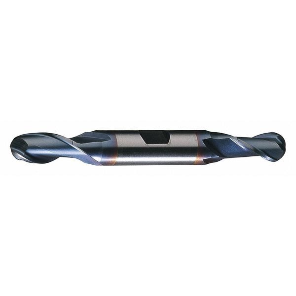 2-Flute HSS Ball Nose Double End Mill Cleveland HD-2B-TC TiCN 9/32x3/8x9/16x3-3/8