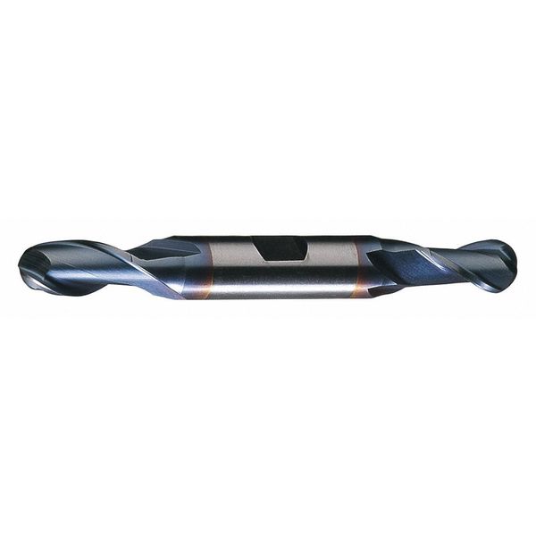 2-Flute HSS Ball Nose Double End Mill Cleveland HD-2B-TC TiCN 1/2x1/2x13/16x4-1/8