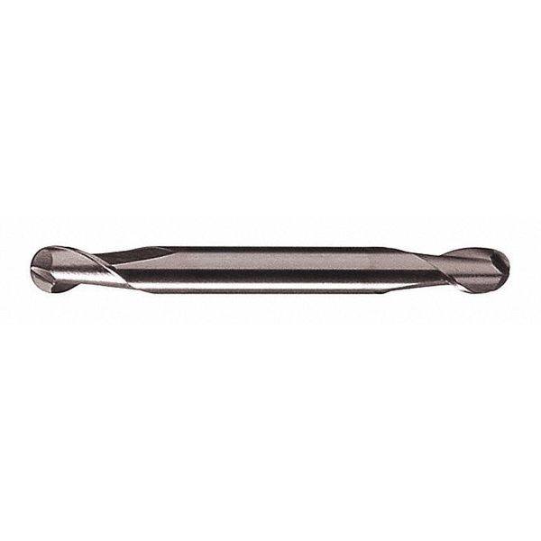 2-Flute HSS Miniature Ball Nose Double End Mill Cleveland HMD-2B Bright 3/16x3/16x1/2x2-1/4