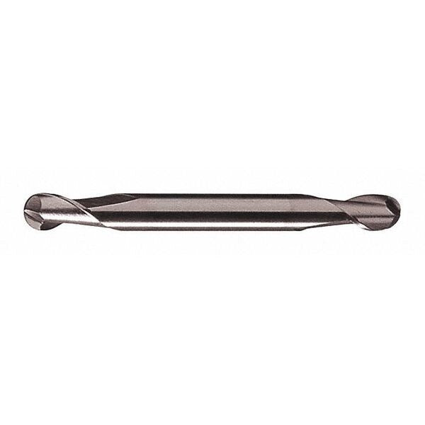 2-Flute HSS Miniature Ball Nose Double End Mill Cleveland HMD-2B Bright 3/32x3/16x0.2812x2-1/4