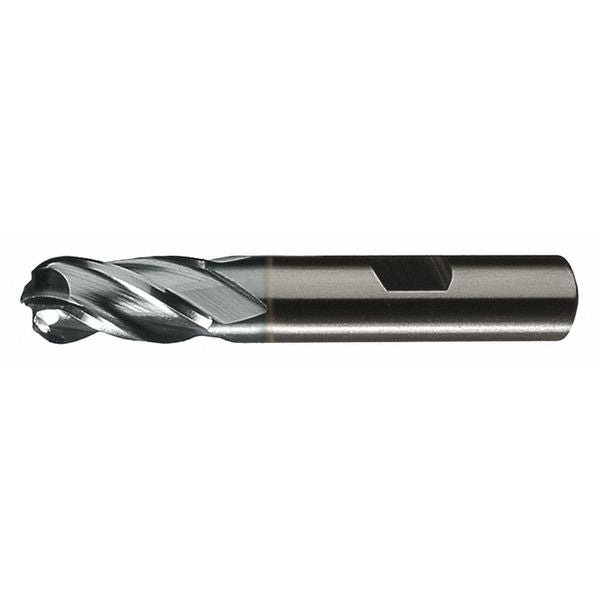 4-Flute Cobalt 8% Ball Nose Single End CenterCut Finisher CTD HGC-4B-TC TiCN 1/4x3/8x1-3/4x3-9/16