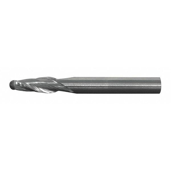 2-Flute HSS Miniature Ball Nose Single End Mill Cleveland HMG-2B Bright 1/8
