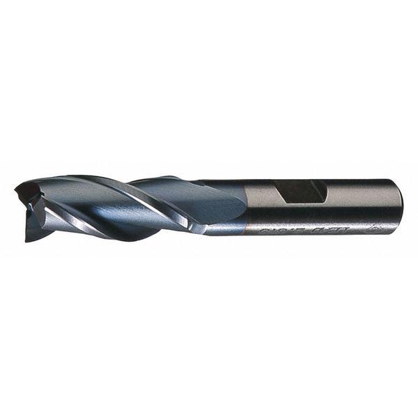 3-Flute HSS Center Cutting Square Single End Mill Cleveland HG-3-TC TiCN 3/4x3/4x3x5-1/4