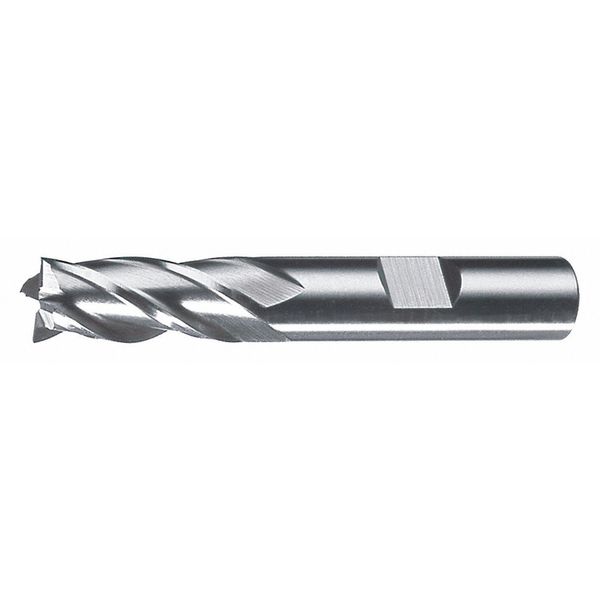 4-Flute HSS Center Cutting Square Single End Mill Cleveland HG-4MC Bright 8mmx3/8x3/4x2-1/2