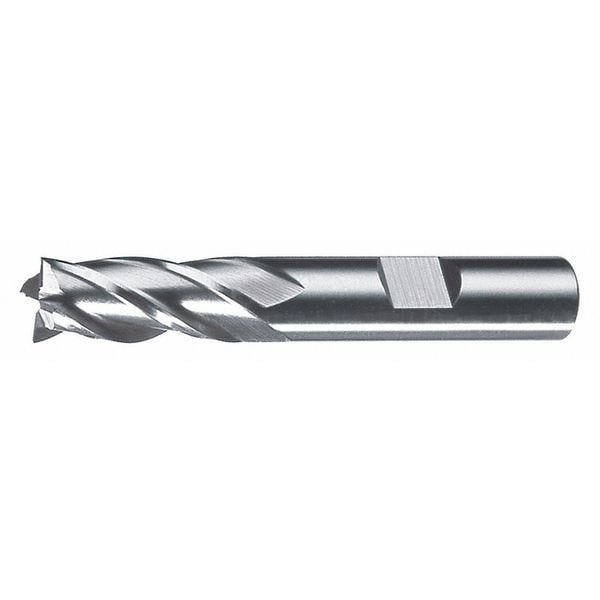 4-Flute HSS Center Cutting Square Single End Mill Cleveland HG-4MC Bright 20mmx5/8x1-7/8x4