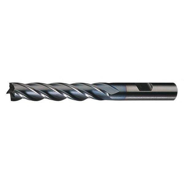 4-Flute HSS Center Cutting Square Single End MIll Cleveland HG-4C-TC TiCN 15/16x7/8x1-7/8x4-1/8