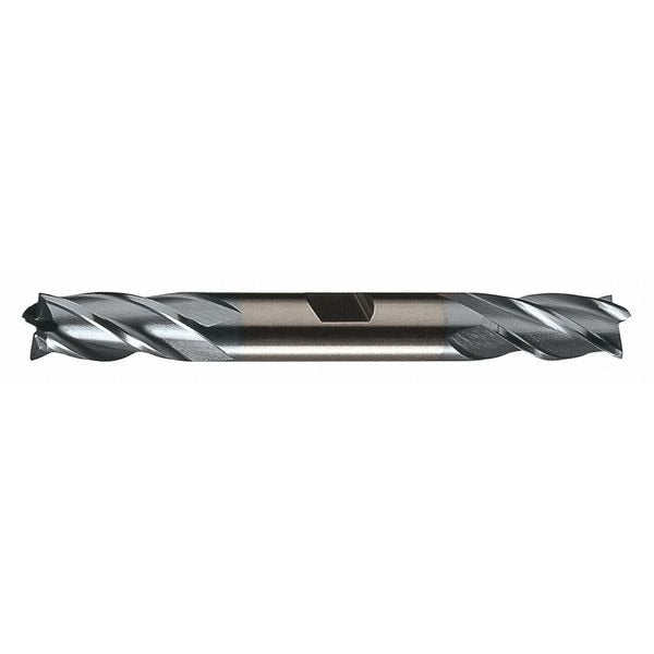 4-Flute HSS Center Cutting Square Double End Mill Cleveland HD-4C-TC TiCN 17/32x5/8x1-3/8x5