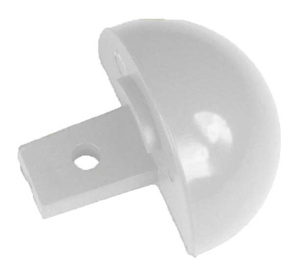 End Cap, Linen White, 2 x 1-1/16In