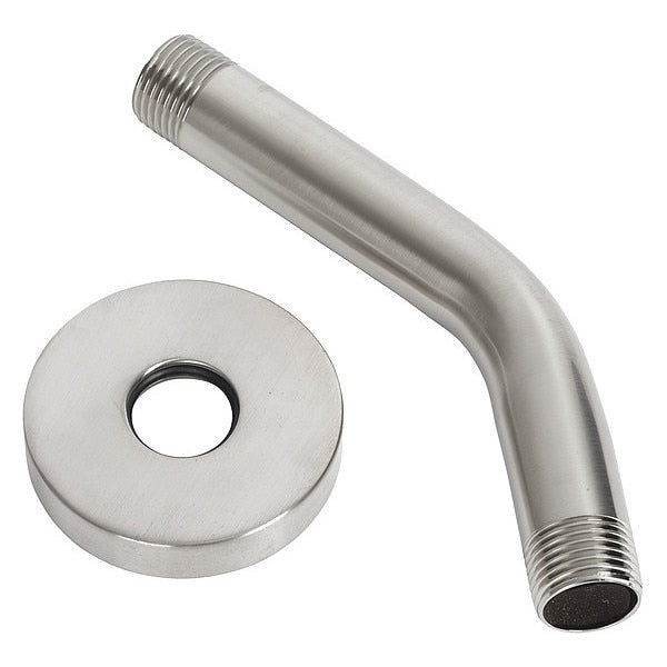 Modern Shower Arm And Flange, Satin