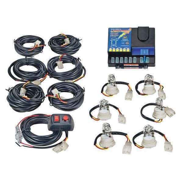 Strobe Kit, 4Clear/2Amber, Lightning Plus