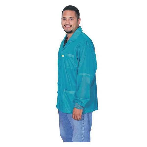 Smock, Jacket, Cuffs, Teal, M