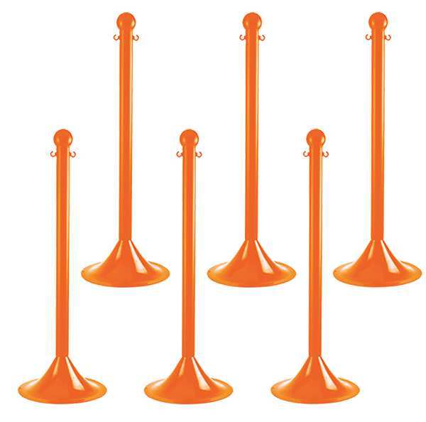 Light Duty Stanchion, 41 In. H, PK6