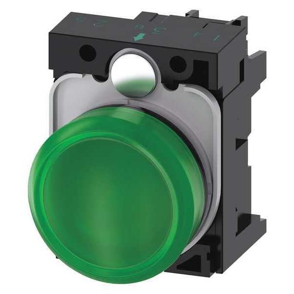 Pilot Light Complete, Round Shape, Green