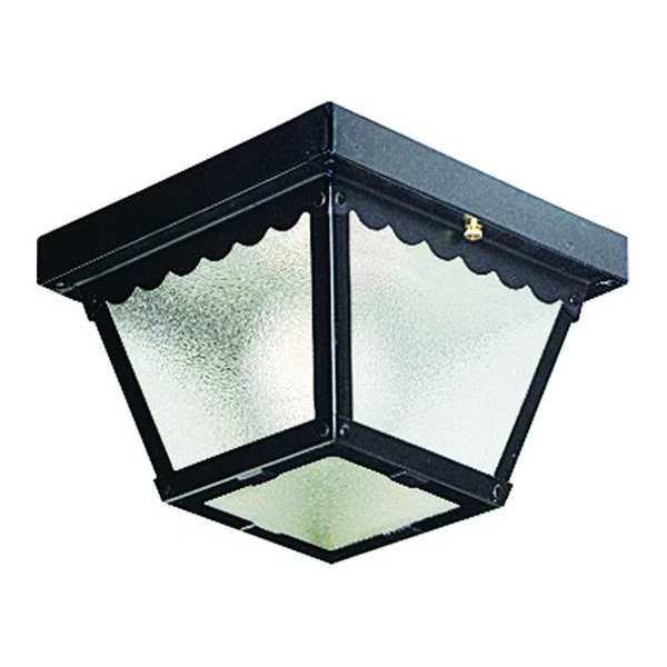 Outdoor 1-Light Close-to-Ceiling, 60 W, Black