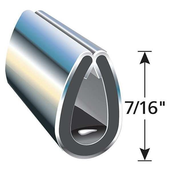 Black Vinyl Edge Guard 25 ft. L, 7/16