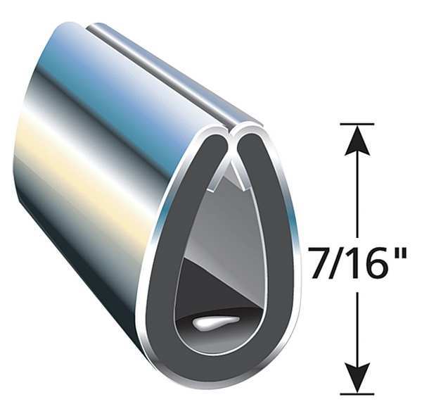 Black Vinyl Edge Guard 250 ft. L, 7/16