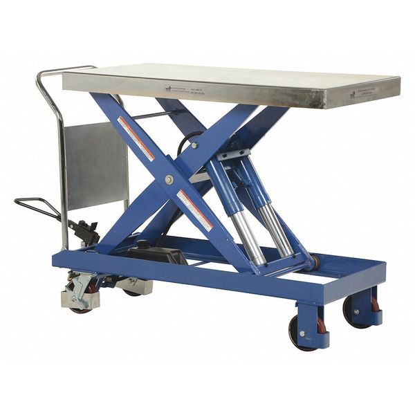 Single Hydraulic Scissor Cart, 4000 lb. Cap, 24