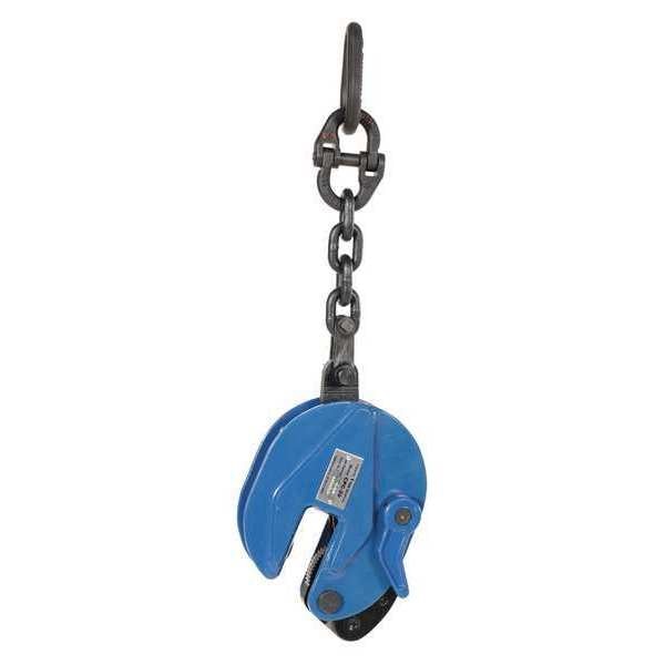 Vertical Plate Clamp With Chain, 2000 lb.