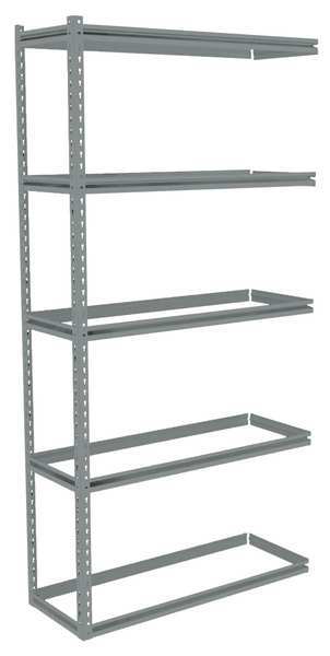 Boltless Shelving, Add-On, 42x18, 5 Shelf
