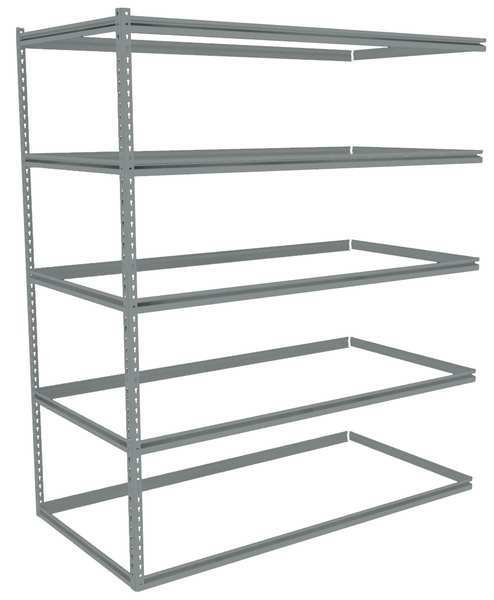 Boltless Shelving, Add-On, 60x12, 5 Shelf