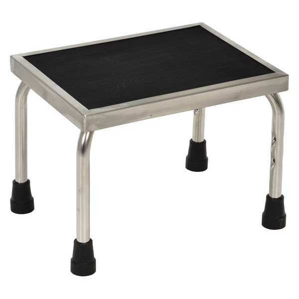 Stainless Steel Silver Foot Stool 250 lb. Capacity