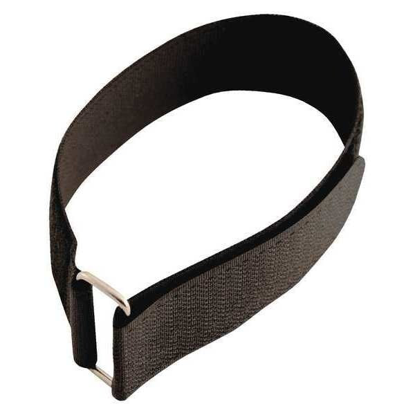 Back-to-Back Strap, No Adhesive, 16 in, 1-1/4 in Wd, Black, 25 PK