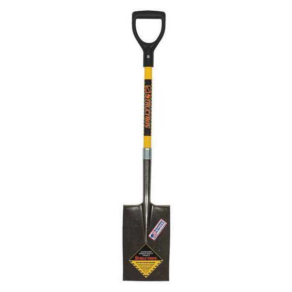 Roll Step Garden Spade, 14 ga., D Grip