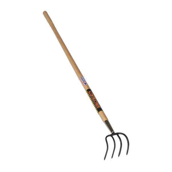 Garden Cultivator, Forged 4 Tine Head