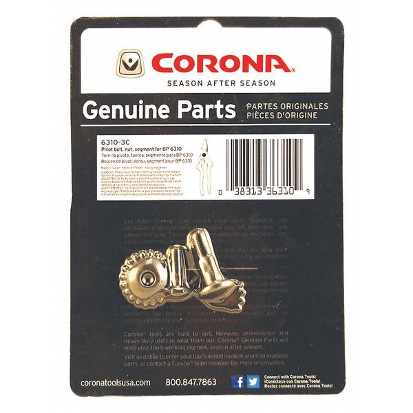 Pivot Bolt, Nut and Segment For BP 6310