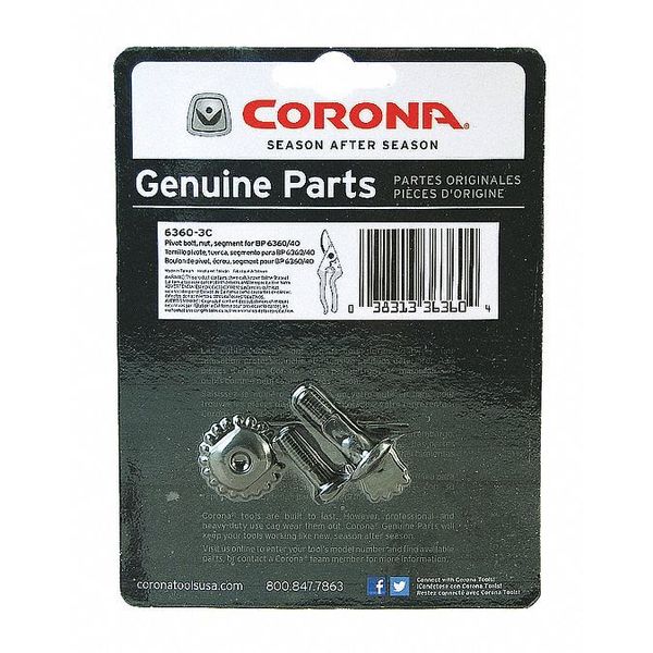 Pivot Bolt, Nut/Segment, BP6340, BP6360