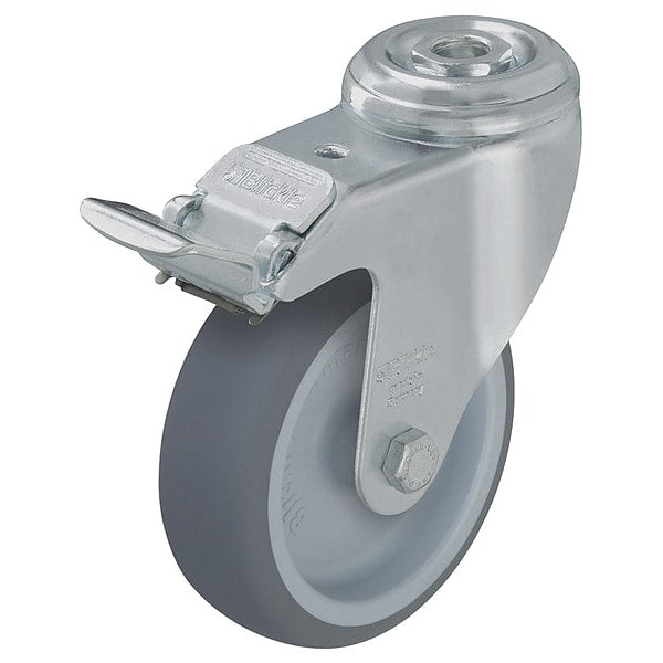 Kingpin Swivel Caster, Therm Rubber, 5 in, 265 lb