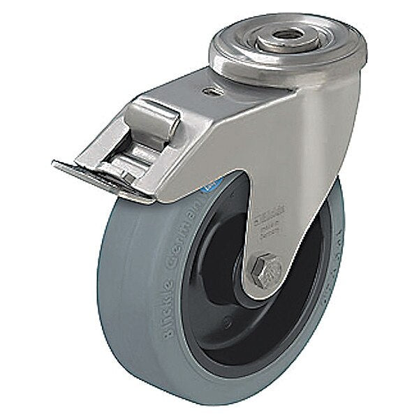 Kingpin Swivel Caster, Rubber, 5 in, 330 lb