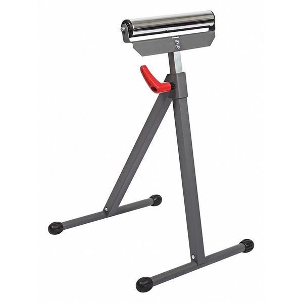 Portable Material Support Stand, Horizontal Roller, 11-1/2 in W, 28 in to 44 in H, Steel
