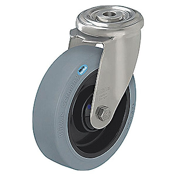 Kingpin Swivel Cstr, Rubr, 5 in, 330 lb, Gry