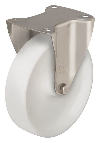 Rgd Plate Caster, Nylon, 3-1/8 in., 330 lb.