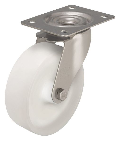 Swivel Plate Caster, Nylon, 3-1/8 in., 330 lb