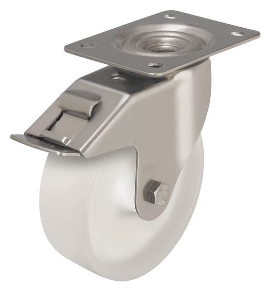Swivel Plate Caster, Nylon, 3-1/8 in., 330 lb.