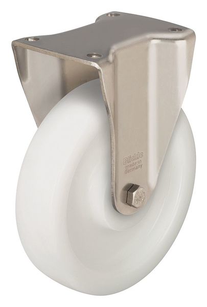 Rgd Plate Caster, Nylon, 4 in., 770 lb.